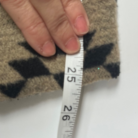 American Rag Aztec Sherpa Vest, Black / Red / Cream / Beige, Small - Picture 8 of 11